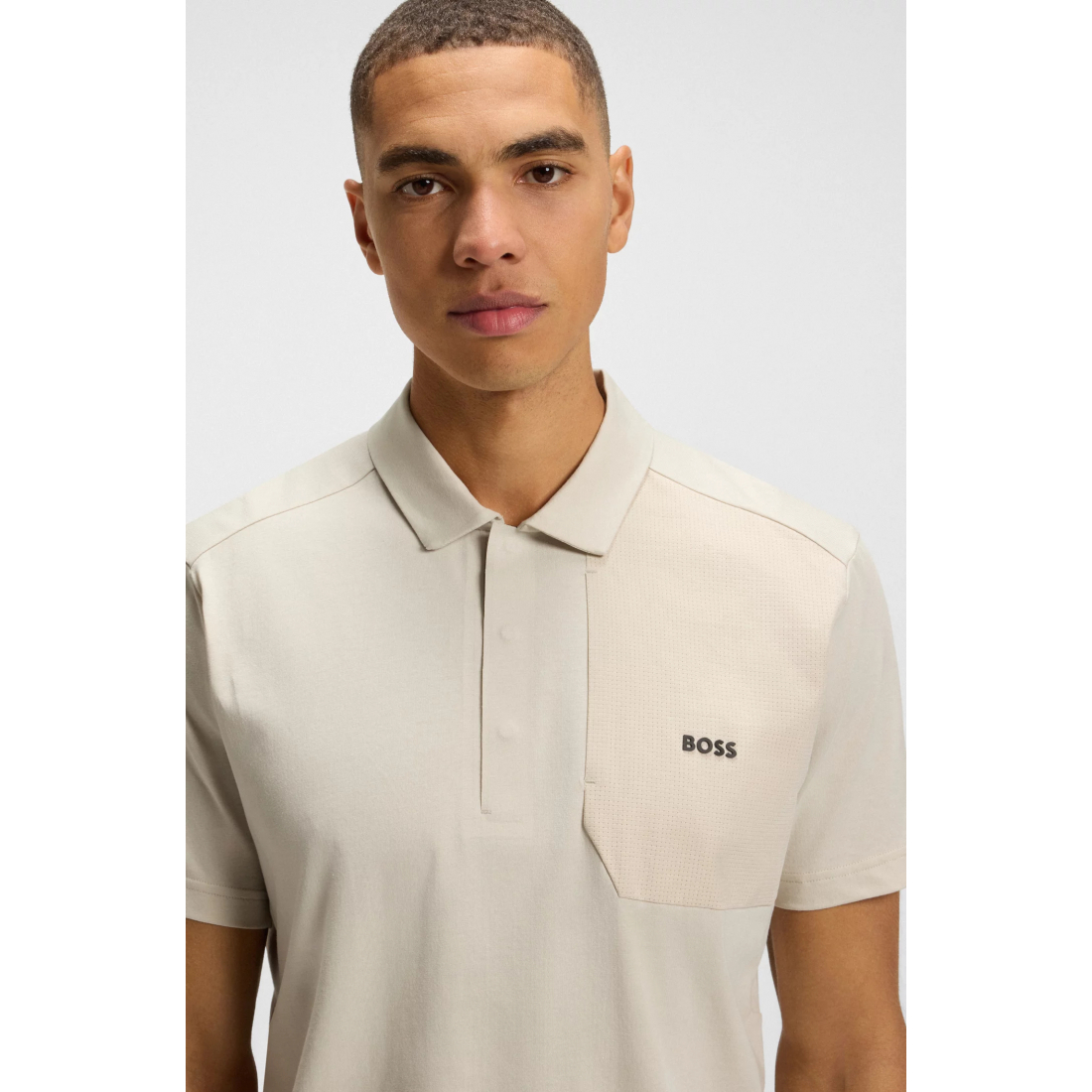 Men's 'Paddy Hopsack Paneling' Polo Shirt