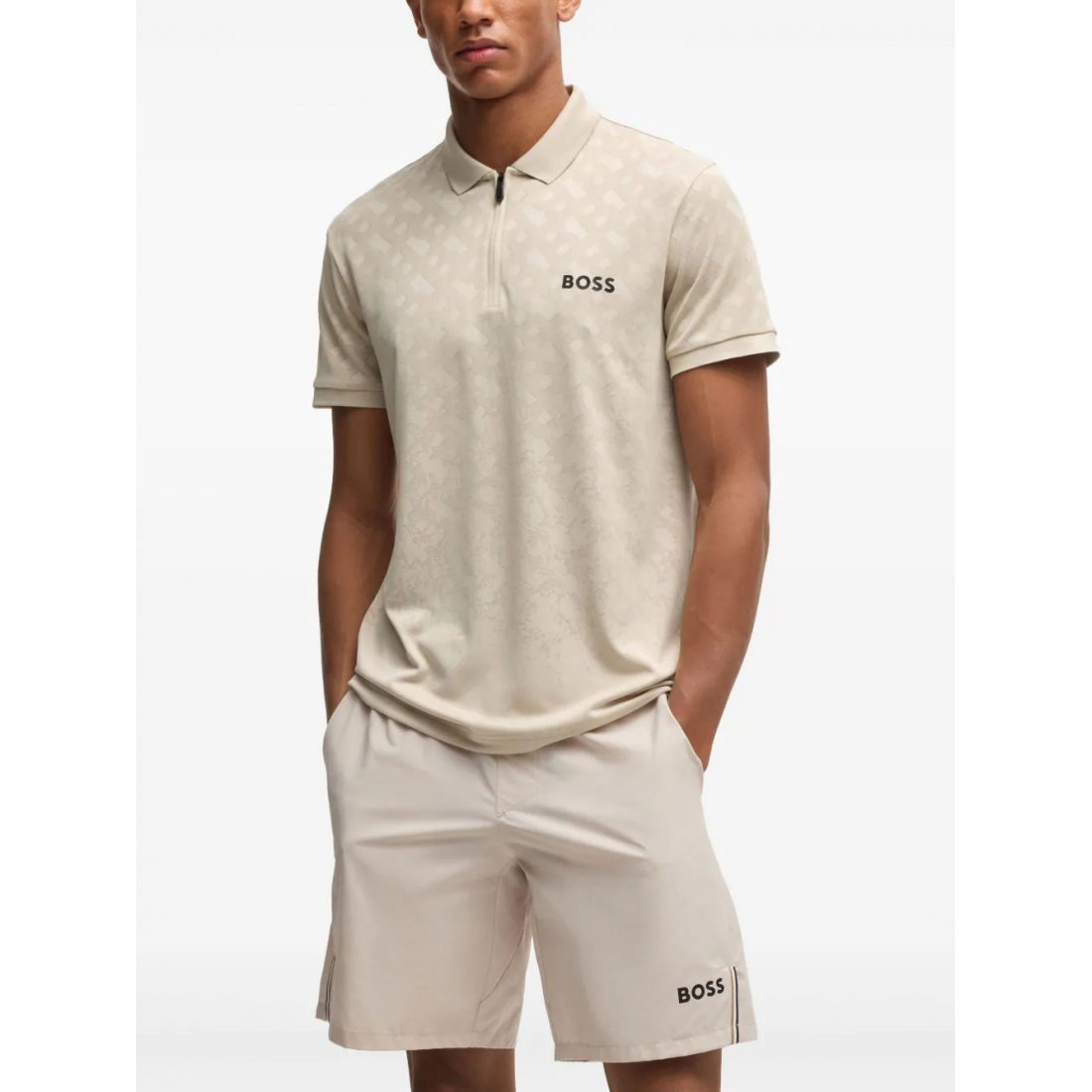 Men's 'Monogram-Pattern' Polo Shirt