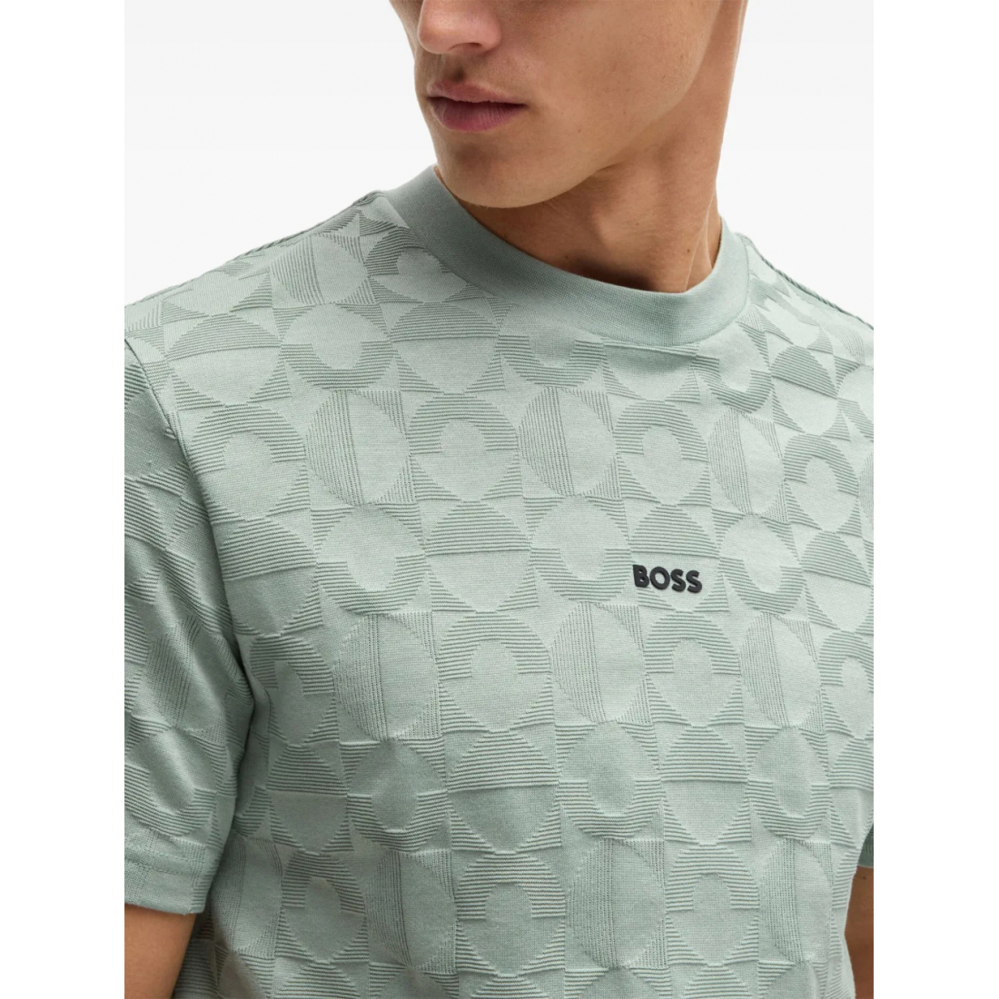 T-shirt 'Geometric Jacquard-Weave' pour Hommes