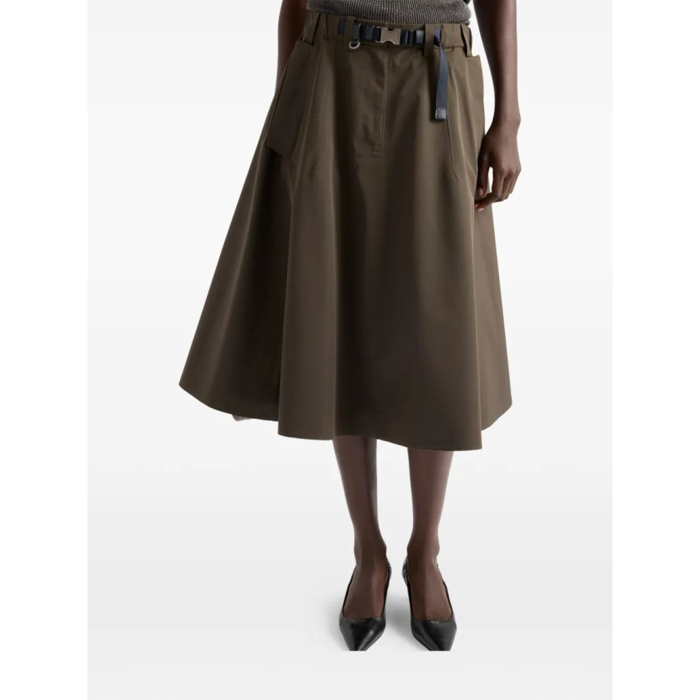 Women's 'Logo Belted' Midi Skirt
