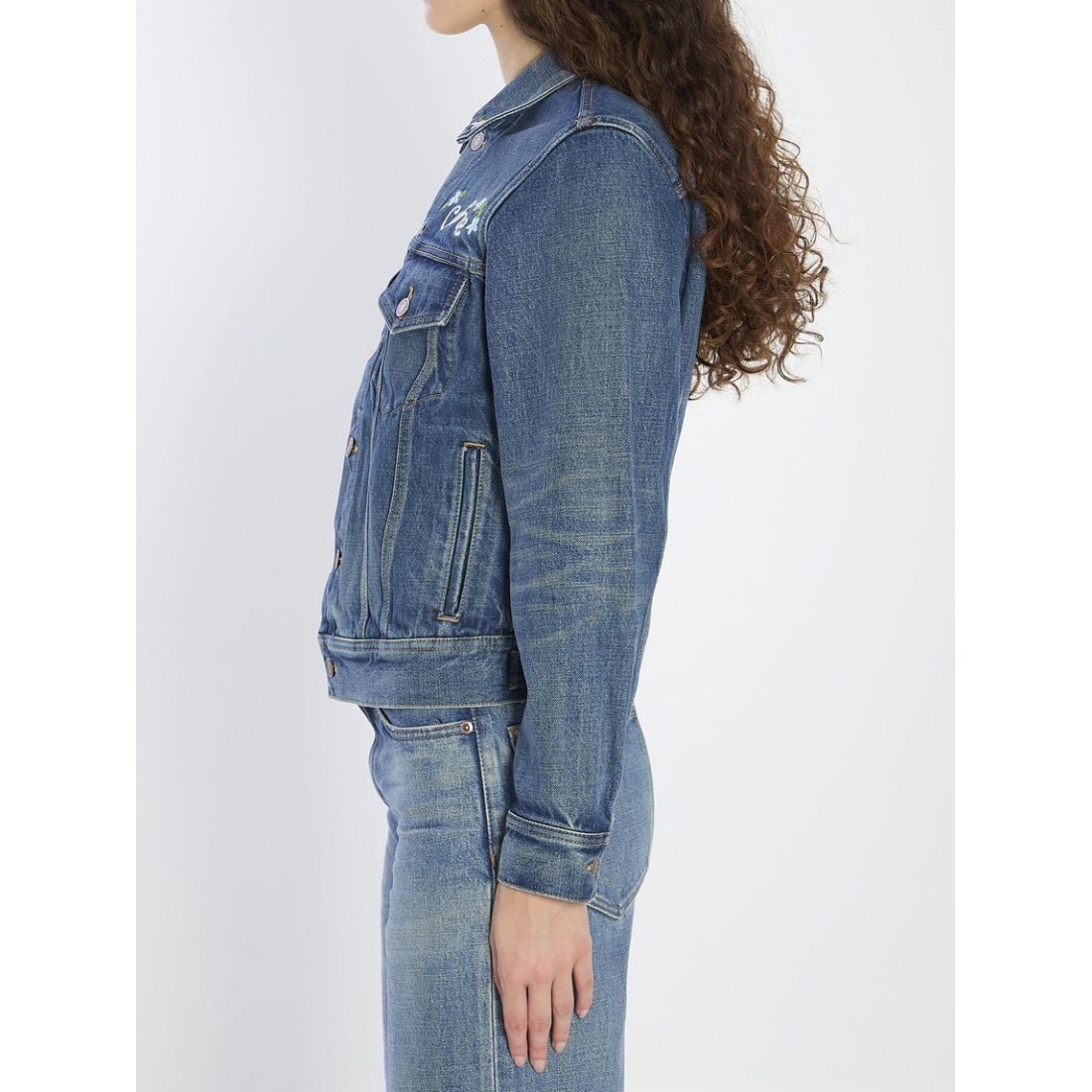 Veste en jeans 'Embroidered Trucker' pour Femmes