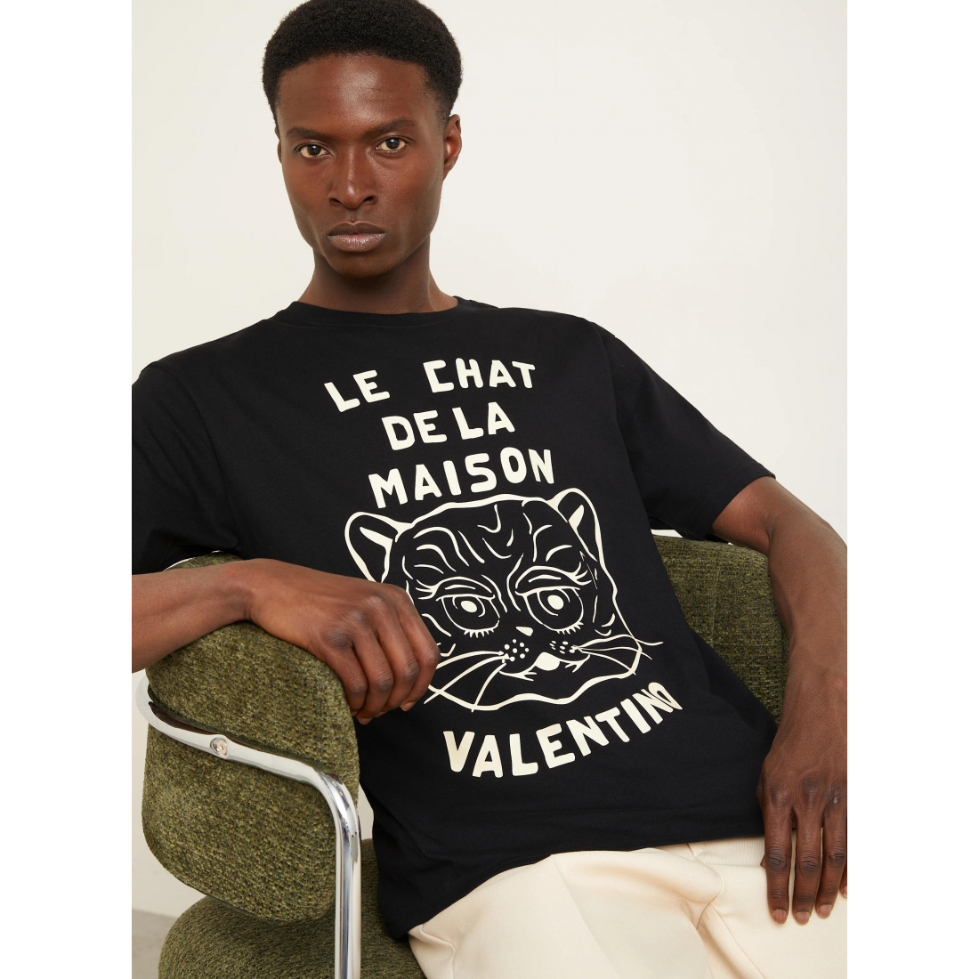 Men's 'Chat De La Maison-Print' T-Shirt
