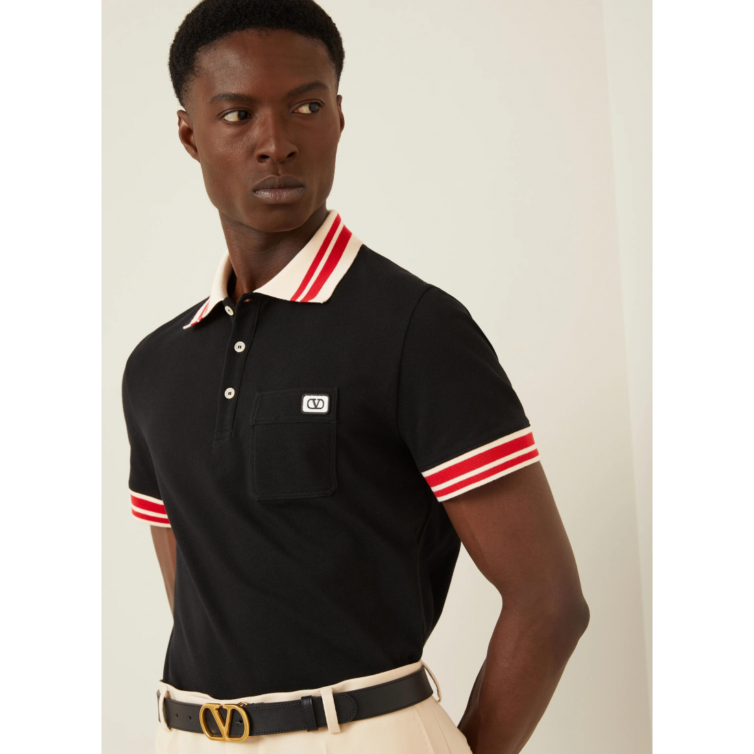 Polo 'VLogo Signature-Patch' pour Hommes