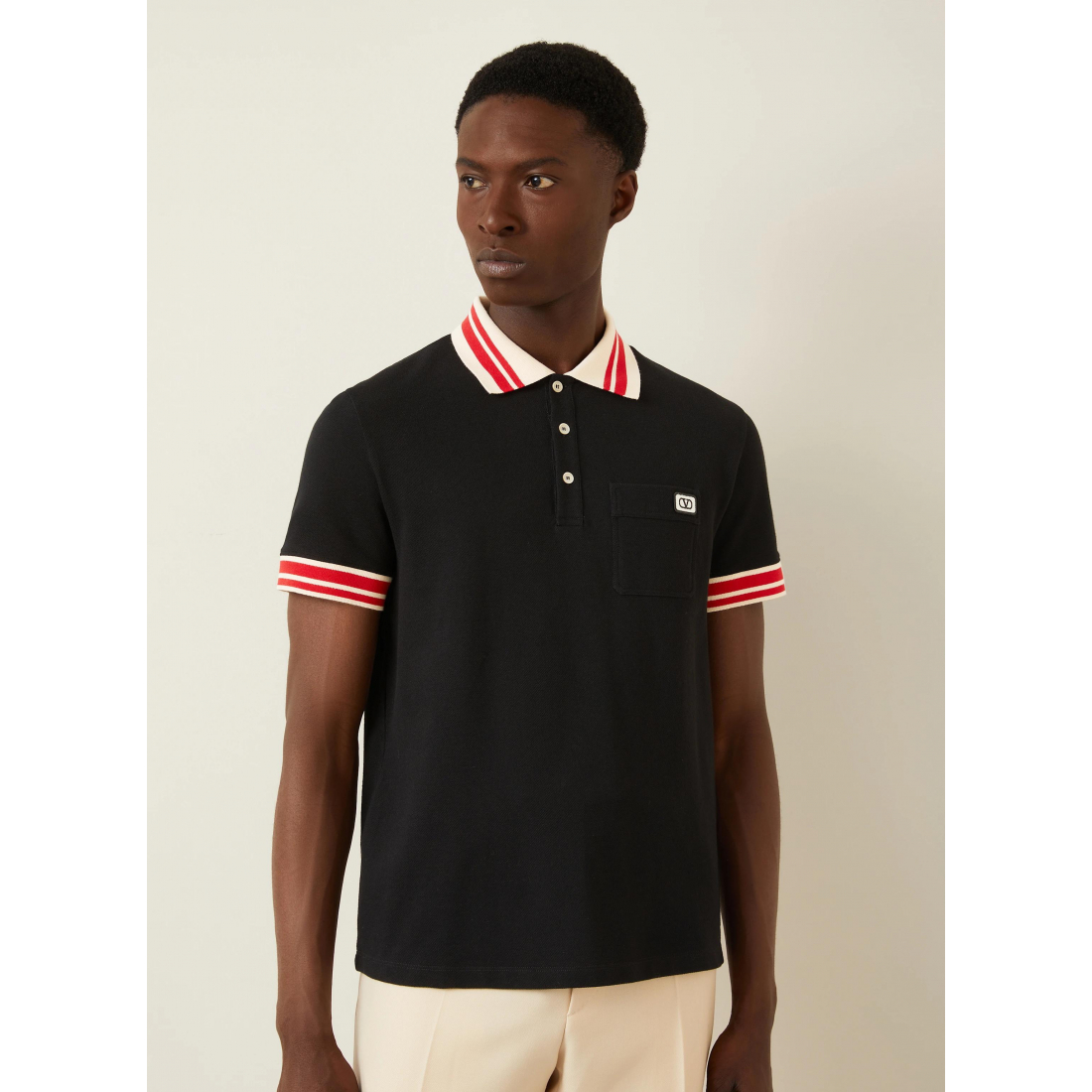 Polo 'VLogo Signature-Patch' pour Hommes