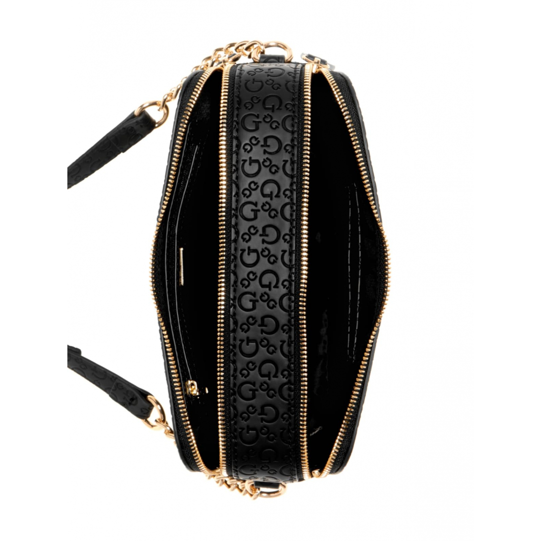 'Zakaria Debossed Logo Double-Zip Crossbody' pour Femmes
