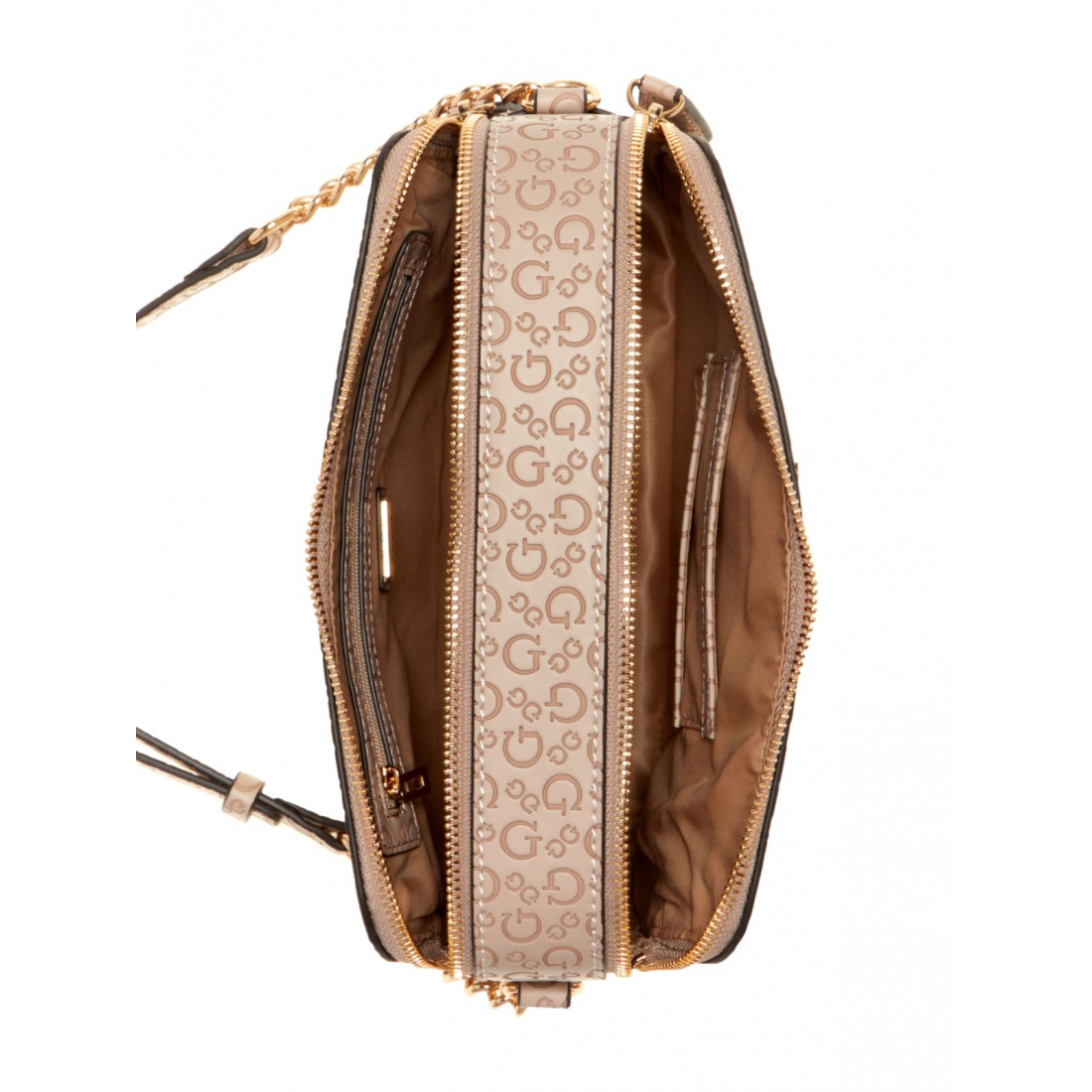 'Zakaria Debossed Logo Double-Zip Crossbody' pour Femmes