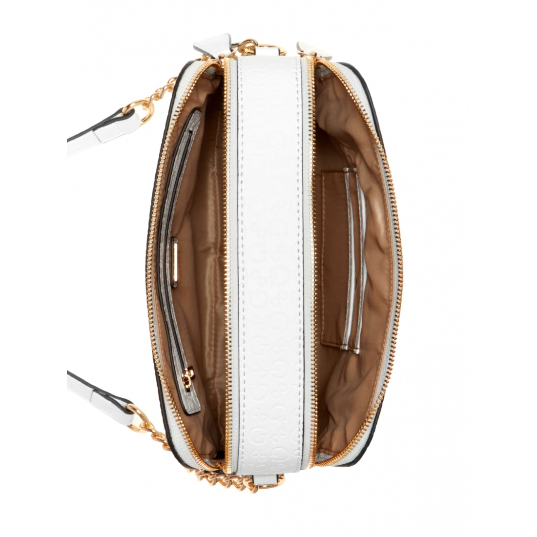 'Zakaria Debossed Logo Double-Zip Crossbody' pour Femmes