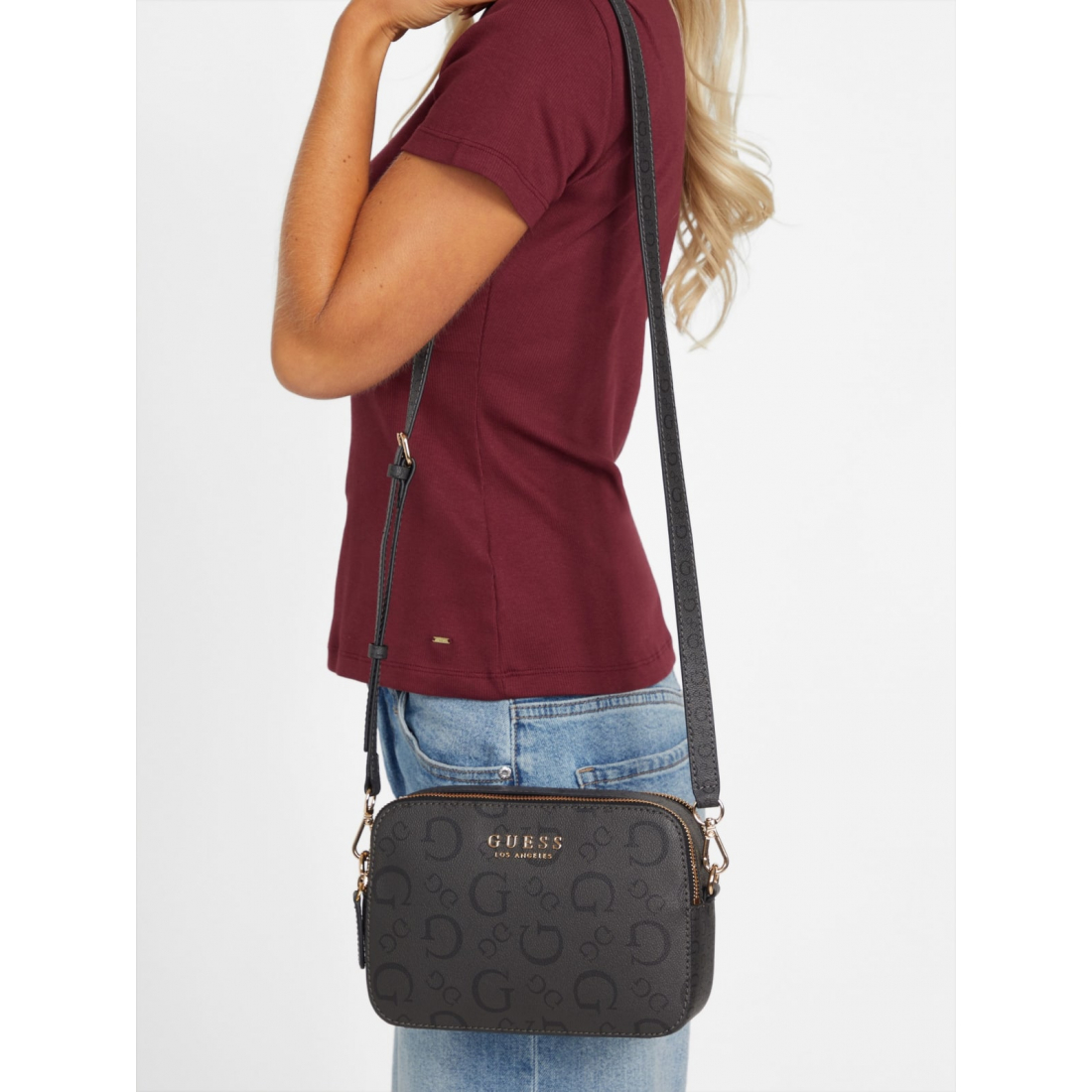 'Eldoria Enlarged Logo Camera Crossbody' pour Femmes