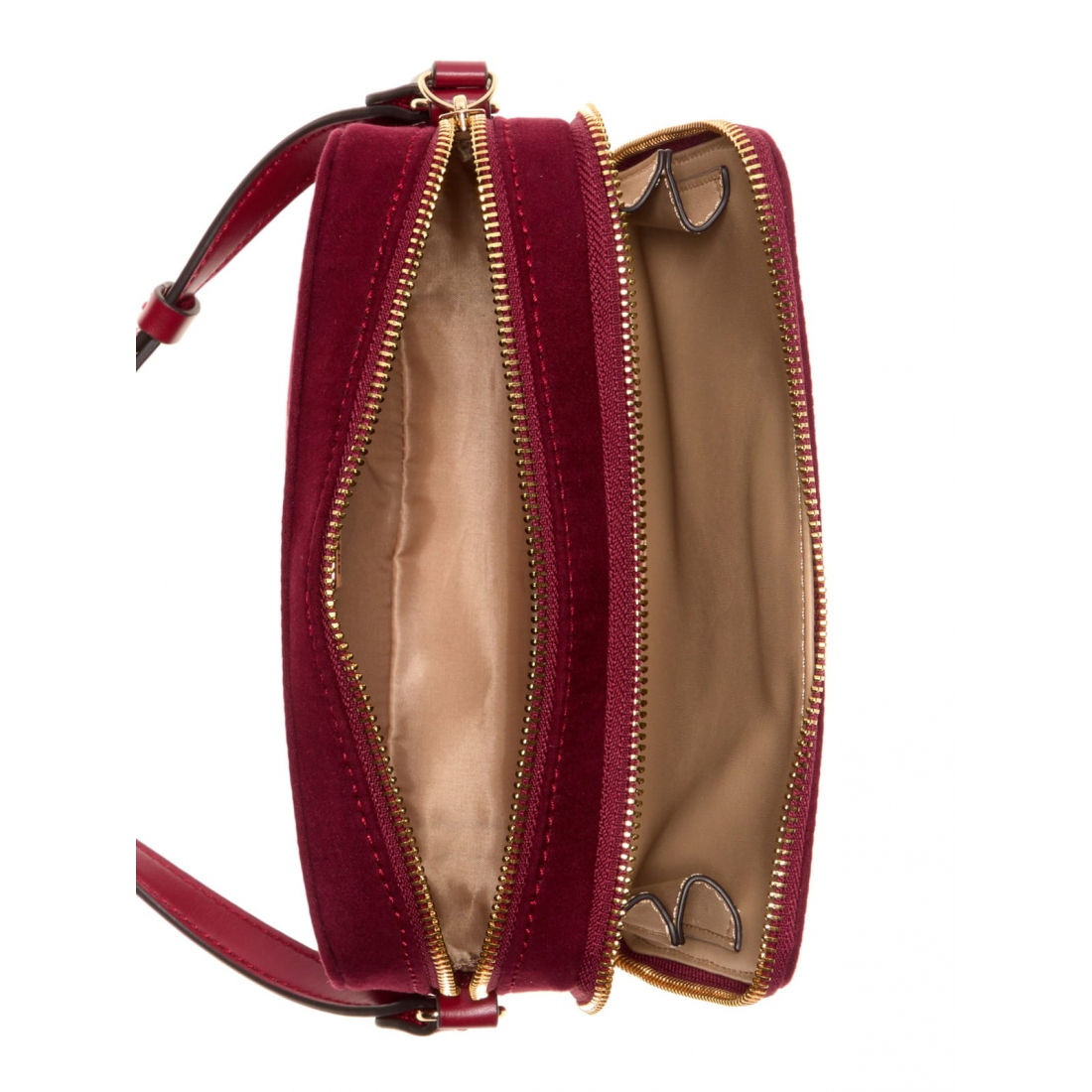 'Avelina Rhinestone Logo Double-Zip Crossbody' pour Femmes