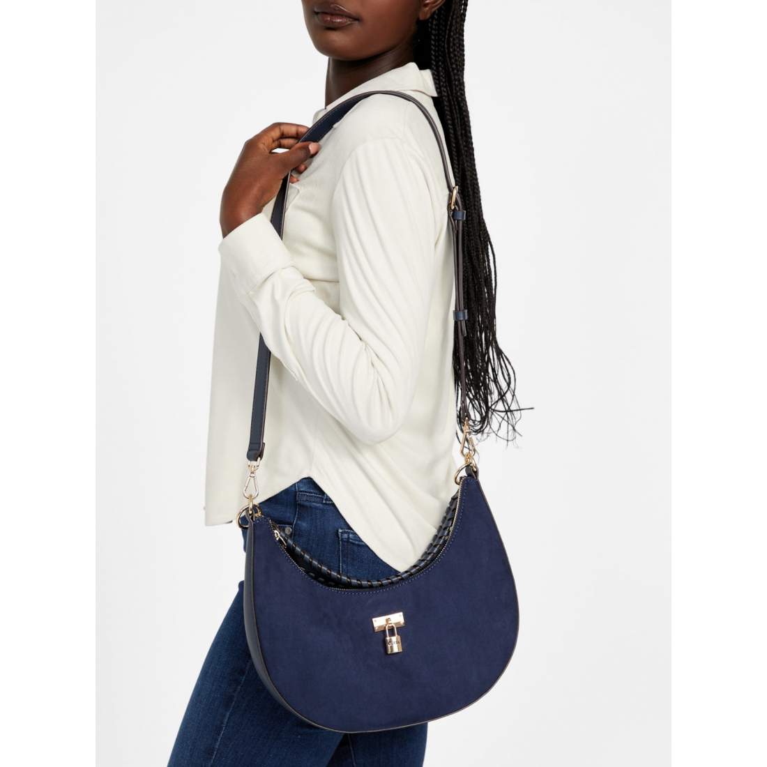 'Kaline Faux-Suede Shoulder Bag' pour Femmes