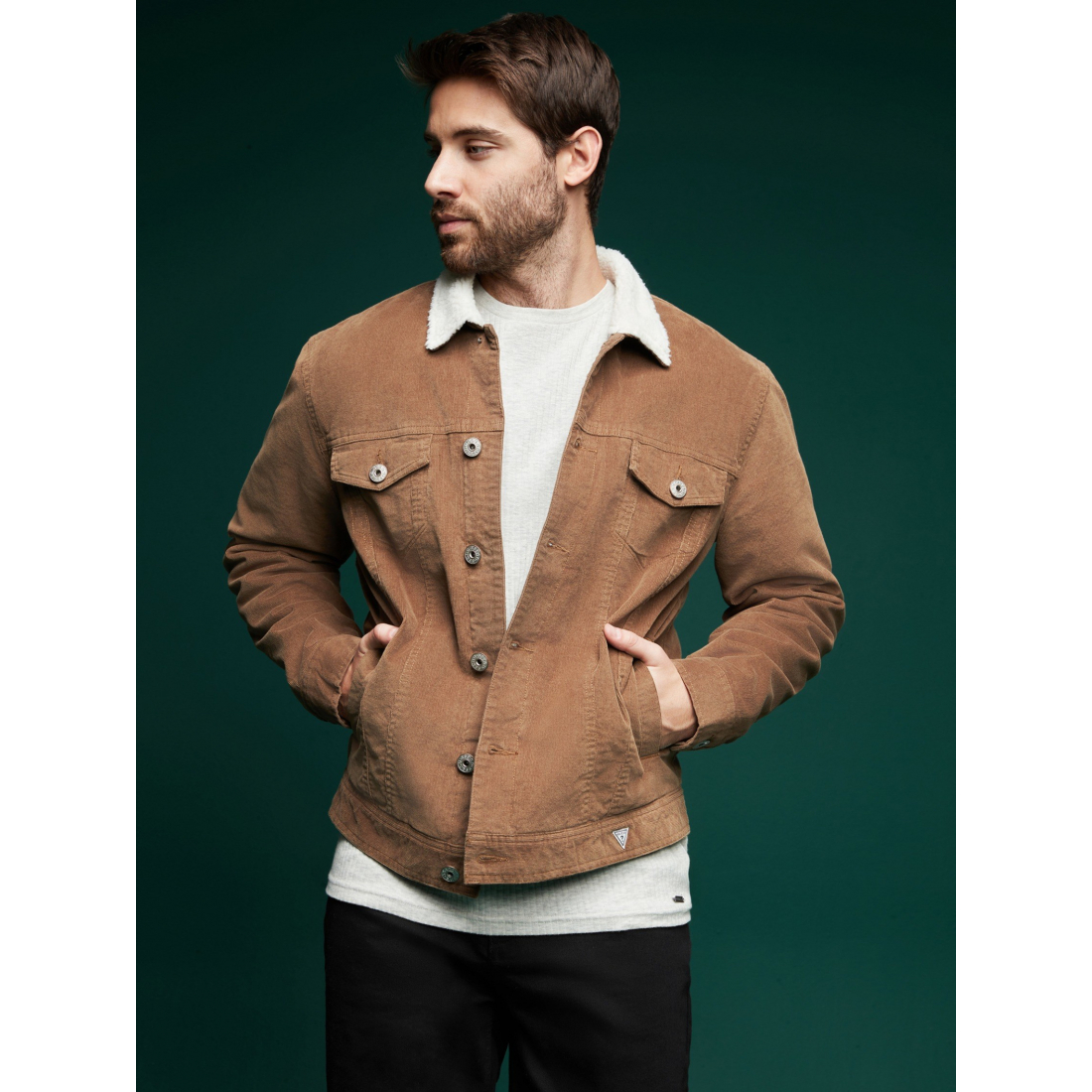 'Brent Sherpa Corduroy Jacket' pour Hommes