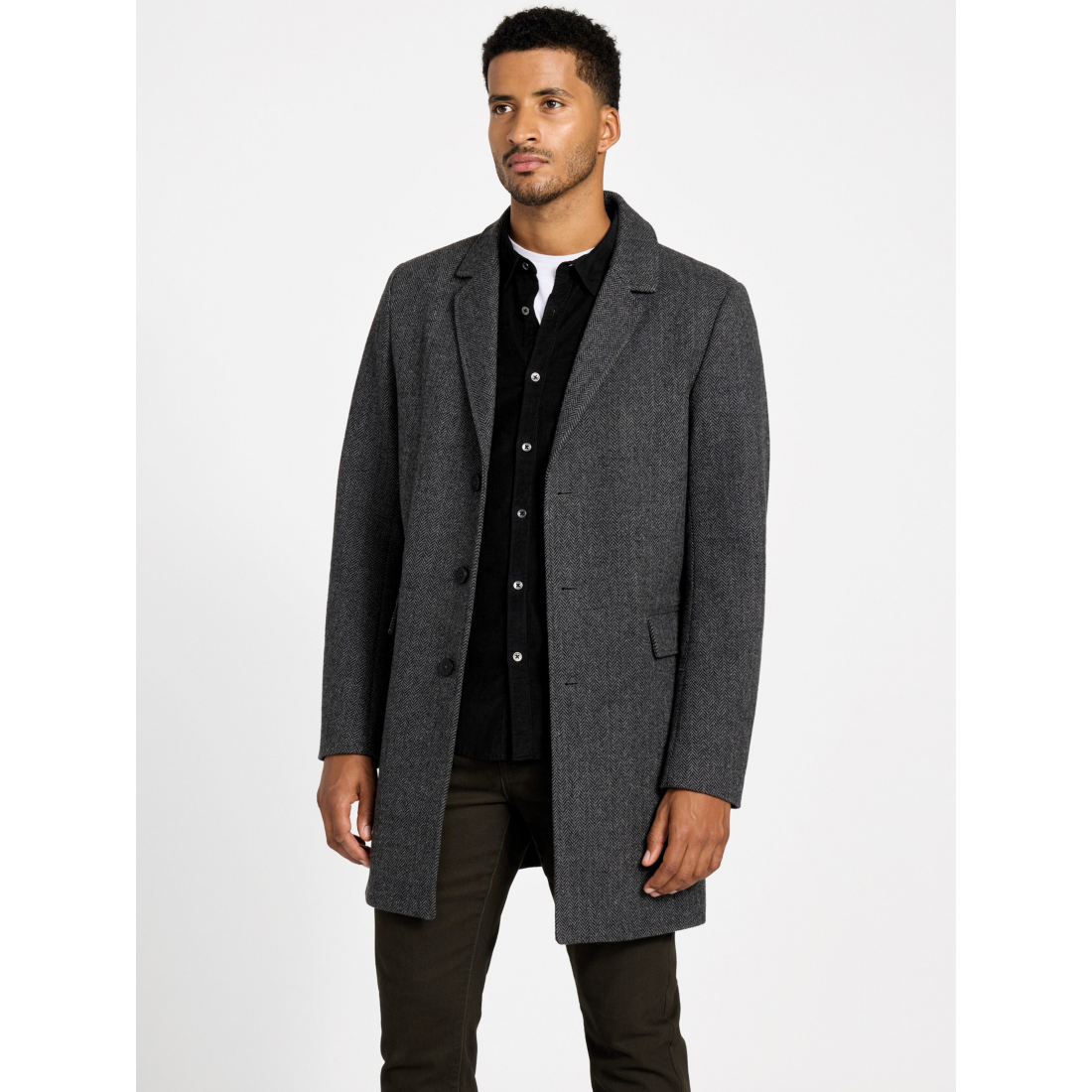 'Leonardo Wool-Blend Coat' pour Hommes