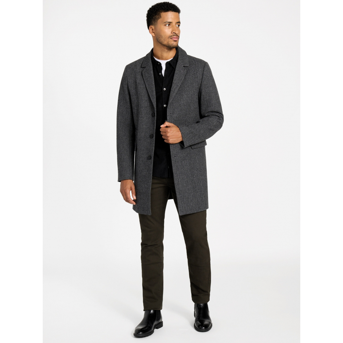 'Leonardo Wool-Blend Coat' pour Hommes