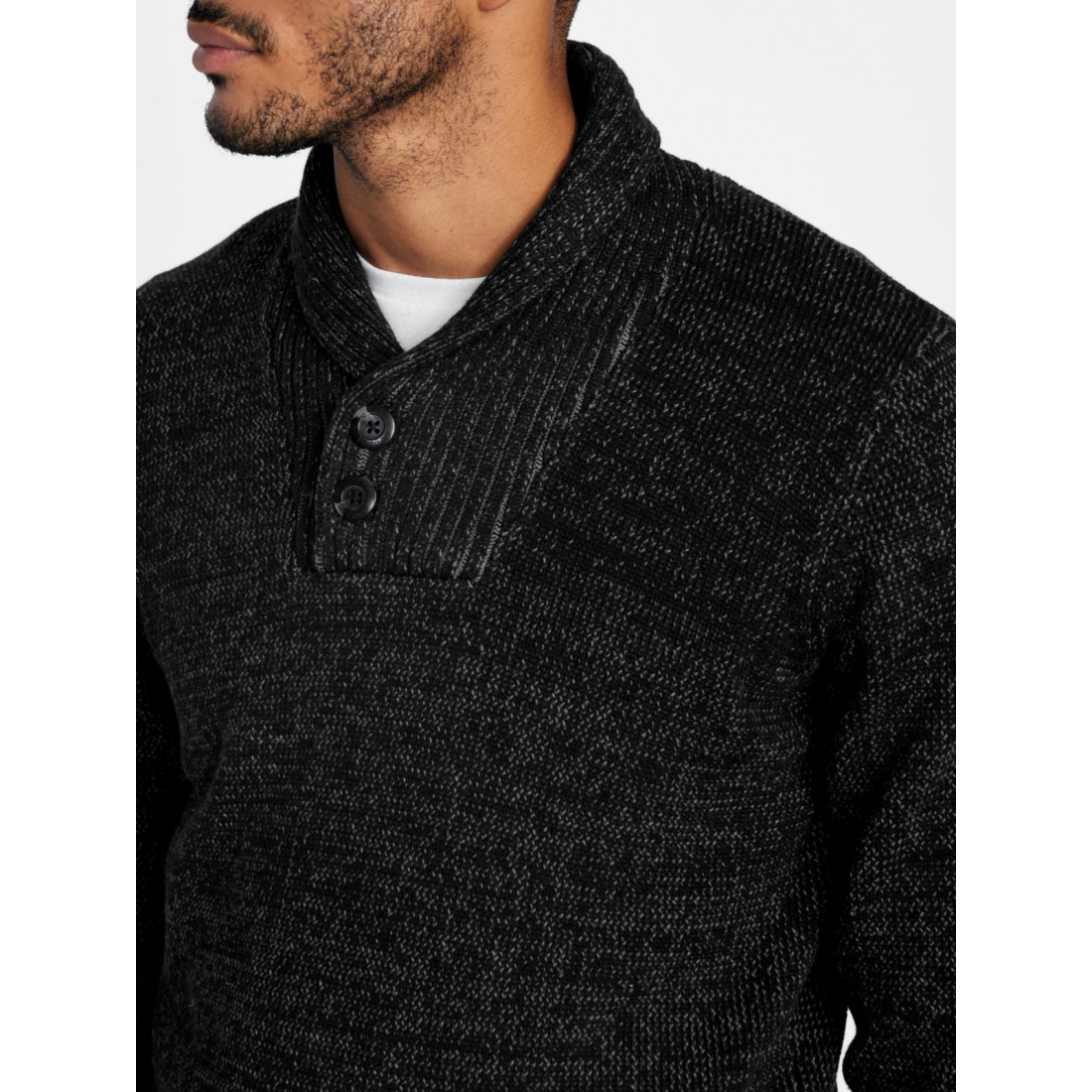 'Leo Marled Shawl Sweater' für Herren