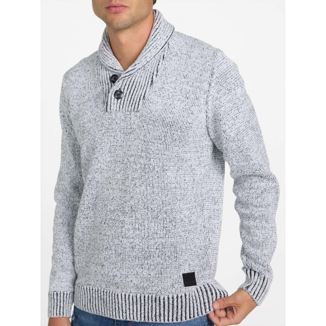 'Leo Marled Shawl Sweater' pour Hommes