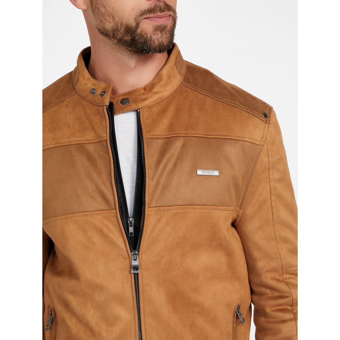 'Travis Faux-Suede Flight Jacket' pour Hommes