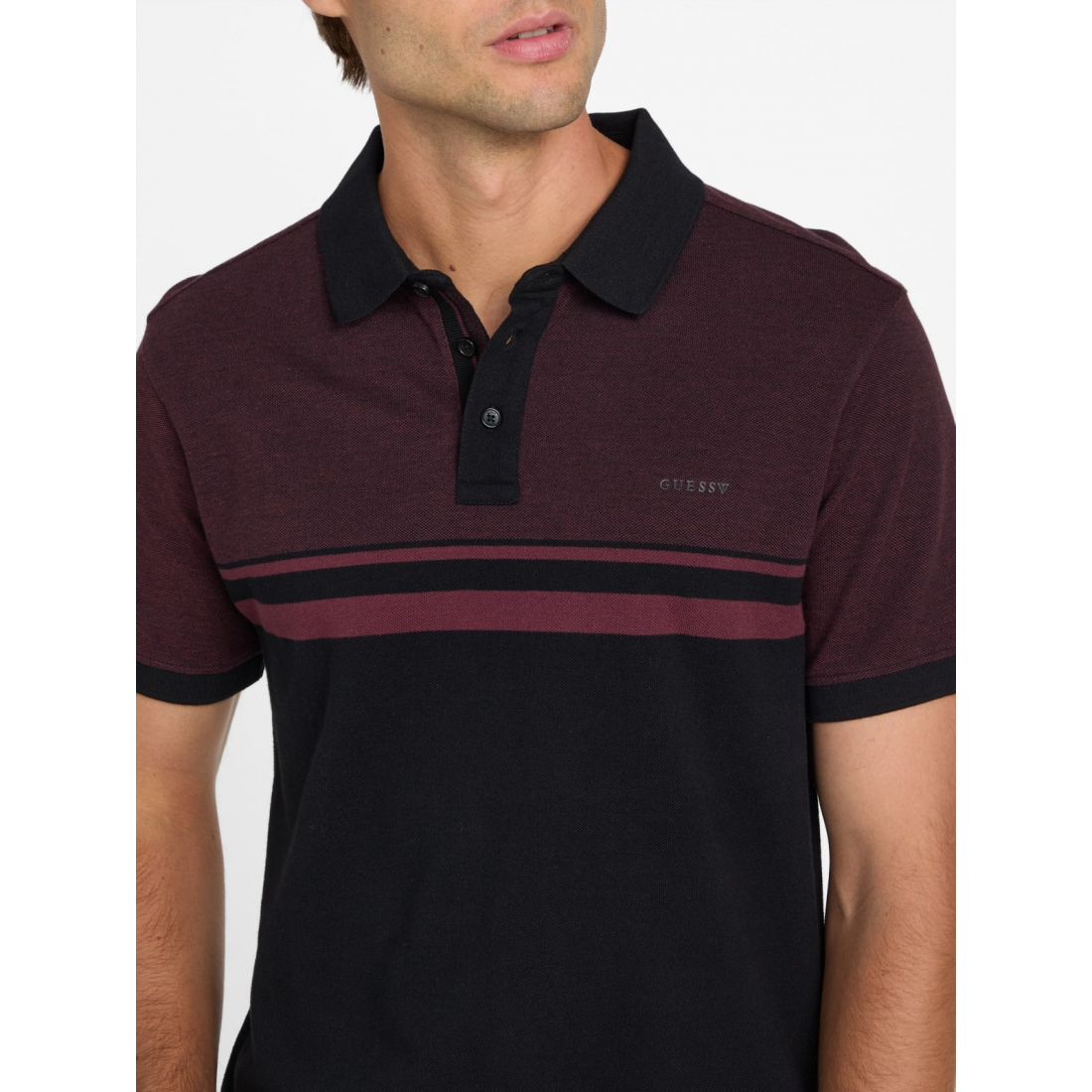 'Teo Color-Block Striped Polo' pour Hommes