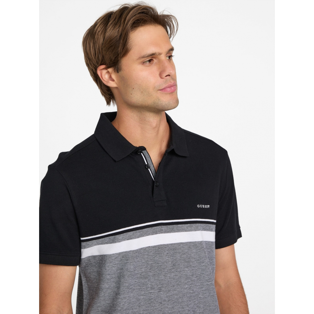 'Teo Color-Block Striped Polo' pour Hommes