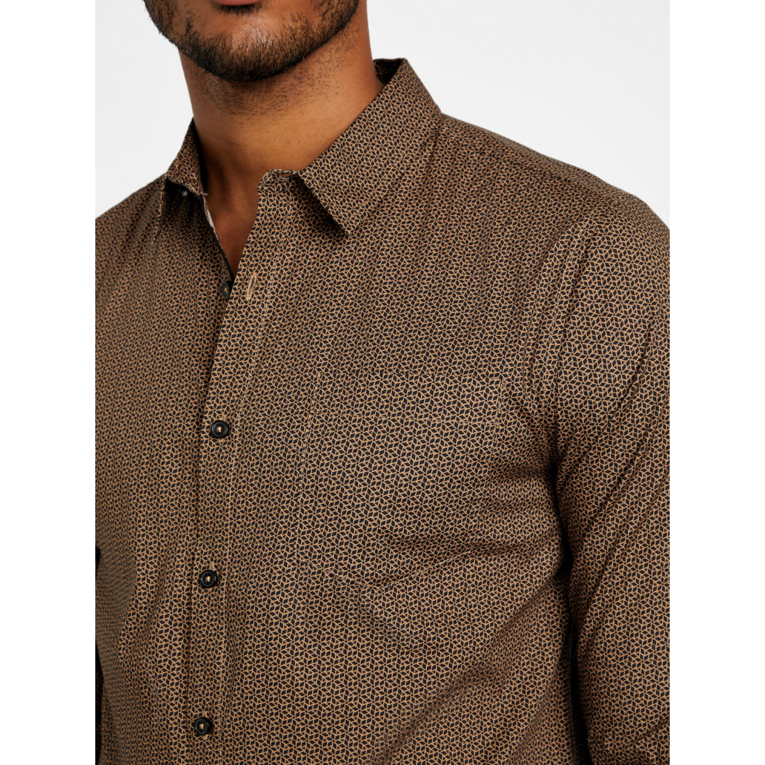 'Troy Geometric Poplin Shirt' für Herren