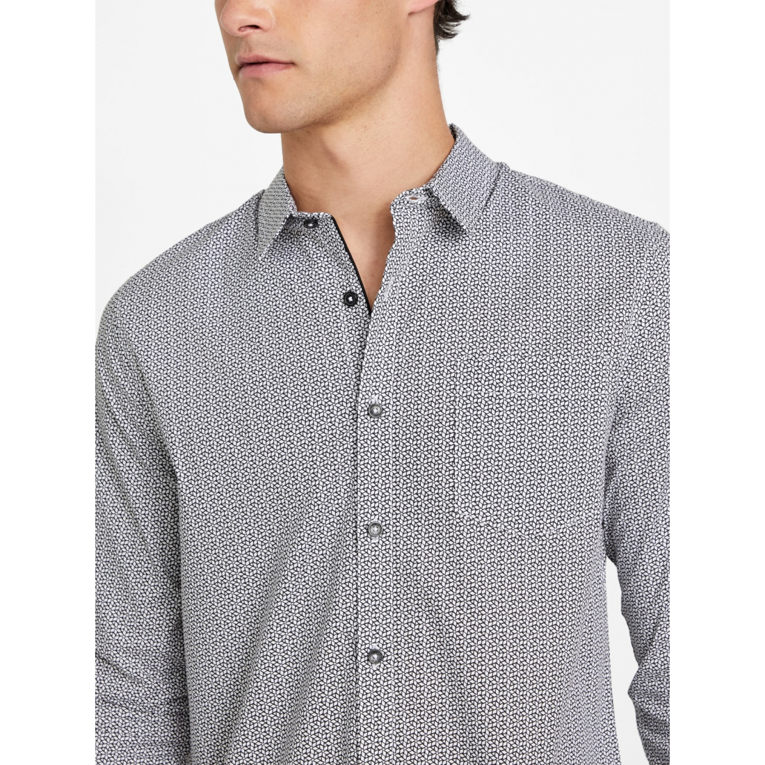 'Troy Geometric Poplin Shirt' für Herren