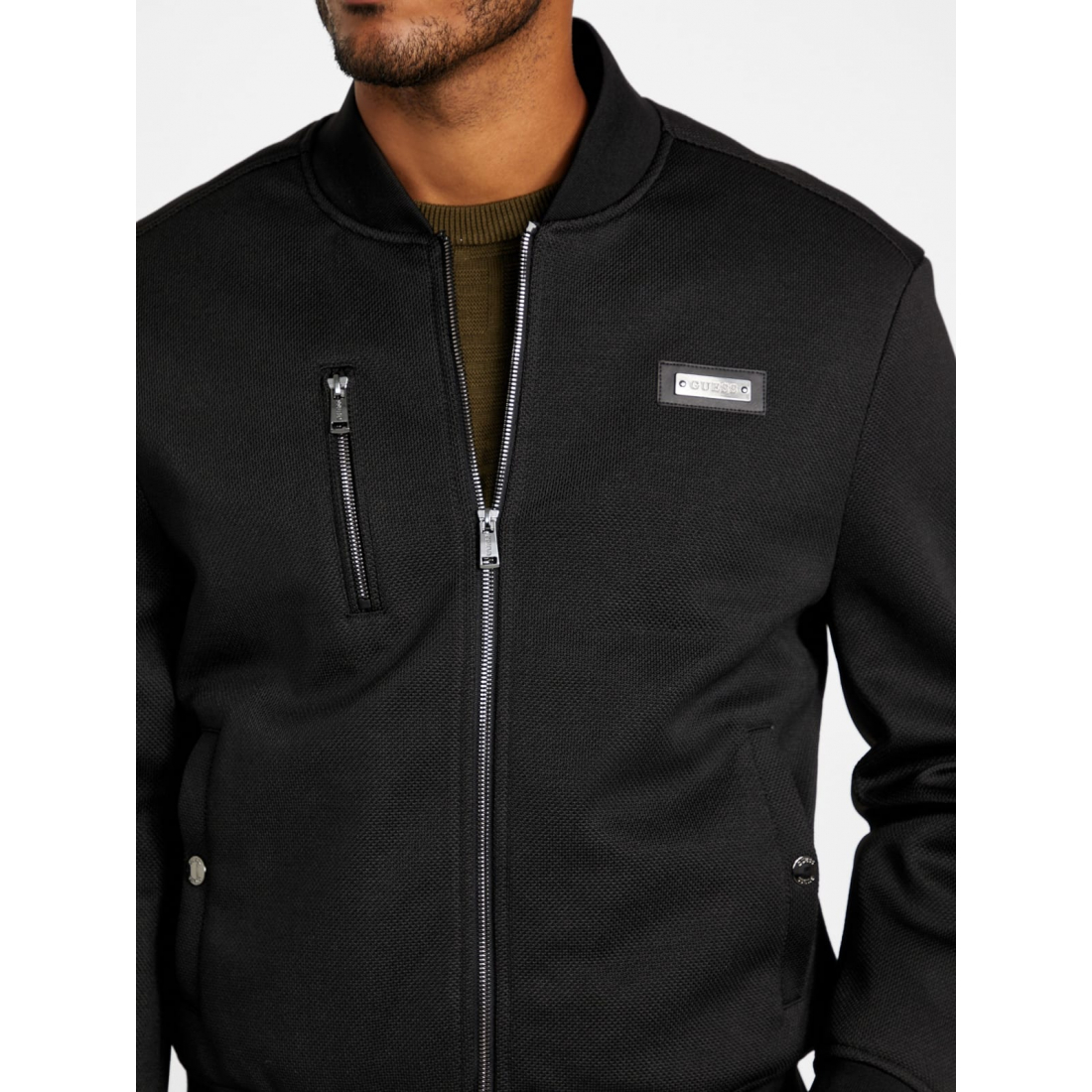'Alonzo Full-Zip Biker Jacket' pour Hommes