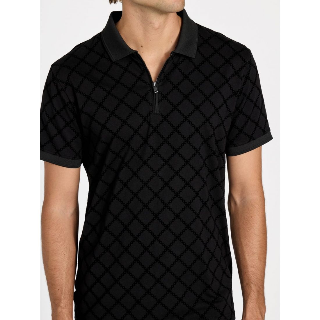 'Lucio Quarter-Zip Diamond Polo' für Herren