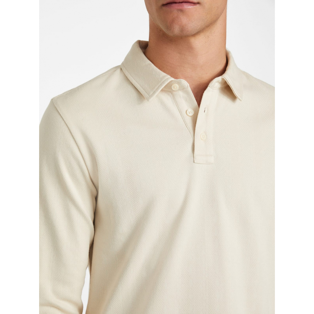 'Noel Jacquard Long-Sleeve Polo' pour Hommes
