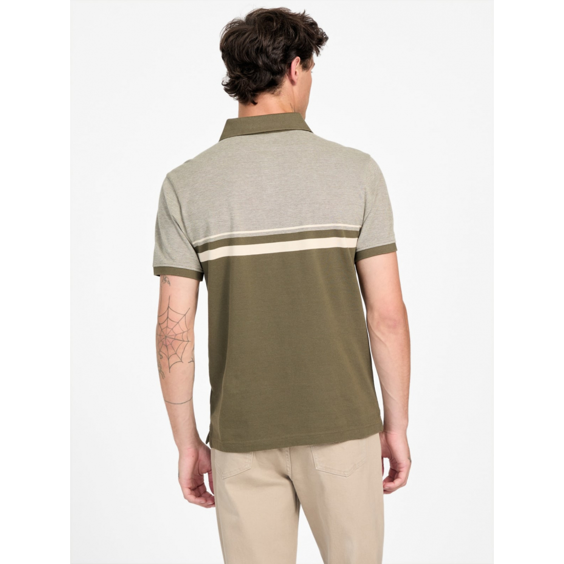 'Teo Color-Block Striped Polo' pour Hommes
