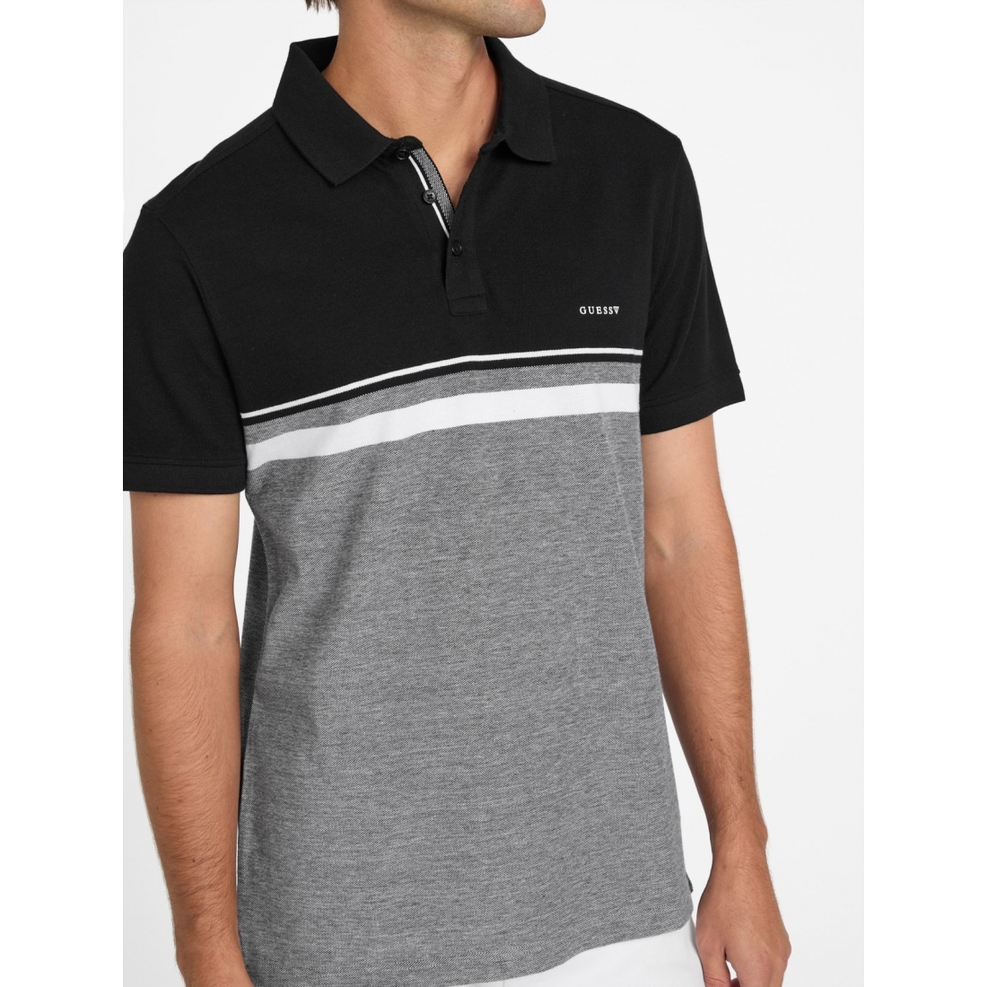 'Teo Color-Block Striped Polo' pour Hommes
