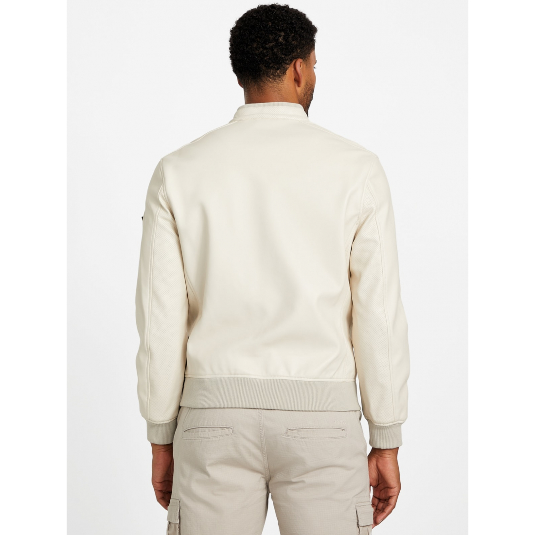 'Faris Faux-Leather Biker Jacket' für Herren