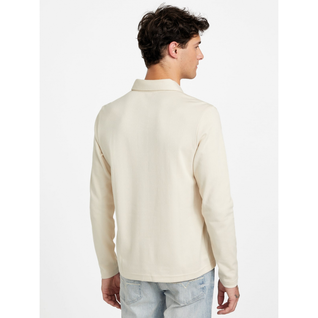 'Noel Jacquard Long-Sleeve Polo' pour Hommes