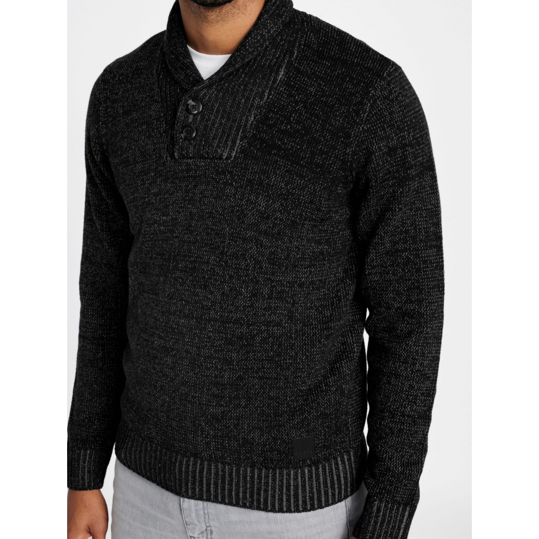 'Leo Marled Shawl Sweater' für Herren
