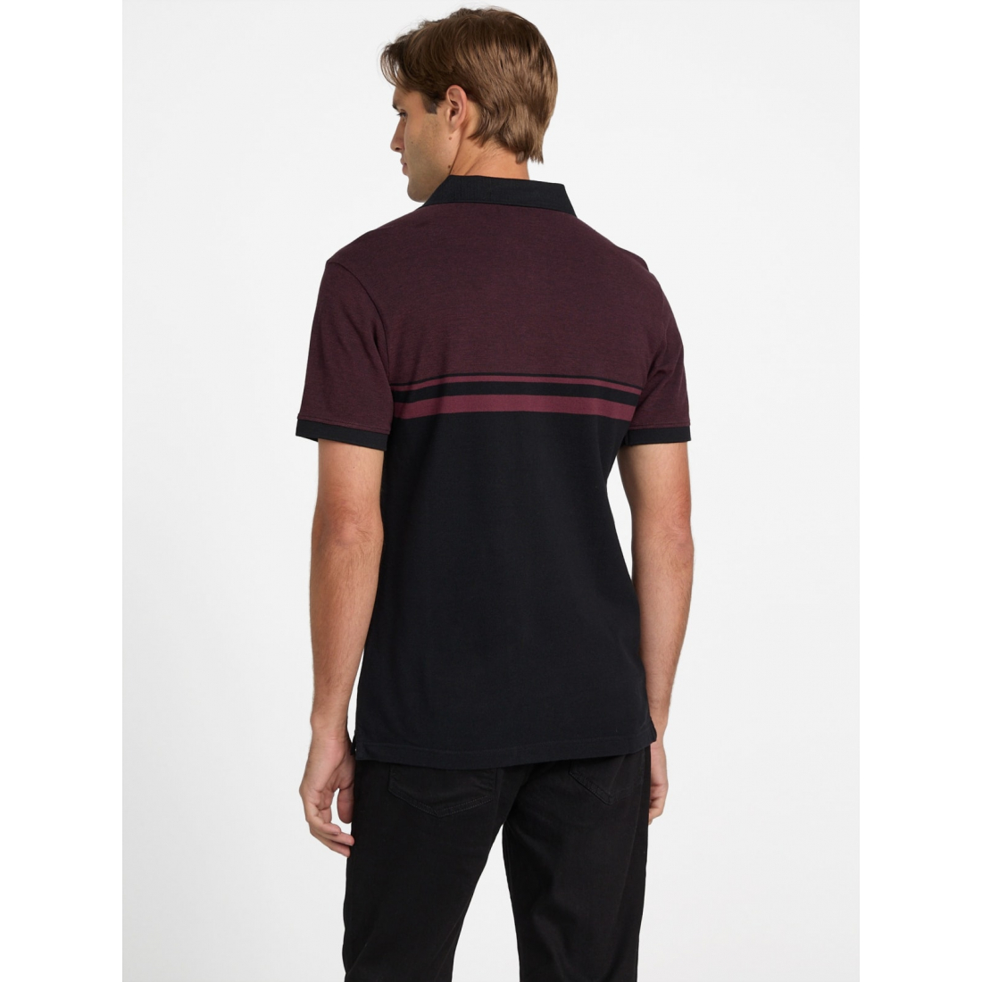 'Teo Color-Block Striped Polo' pour Hommes