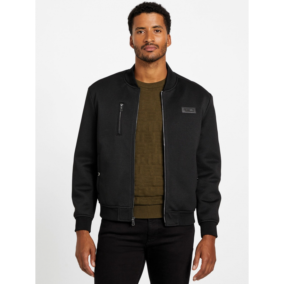 'Alonzo Full-Zip Biker Jacket' pour Hommes