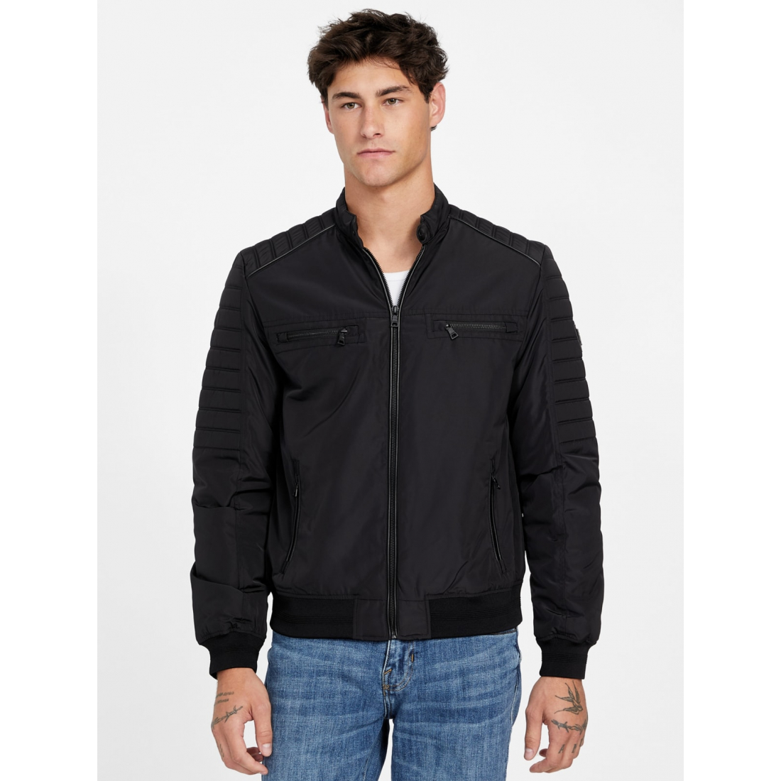 'Rowan Padded Moto Jacket' pour Hommes