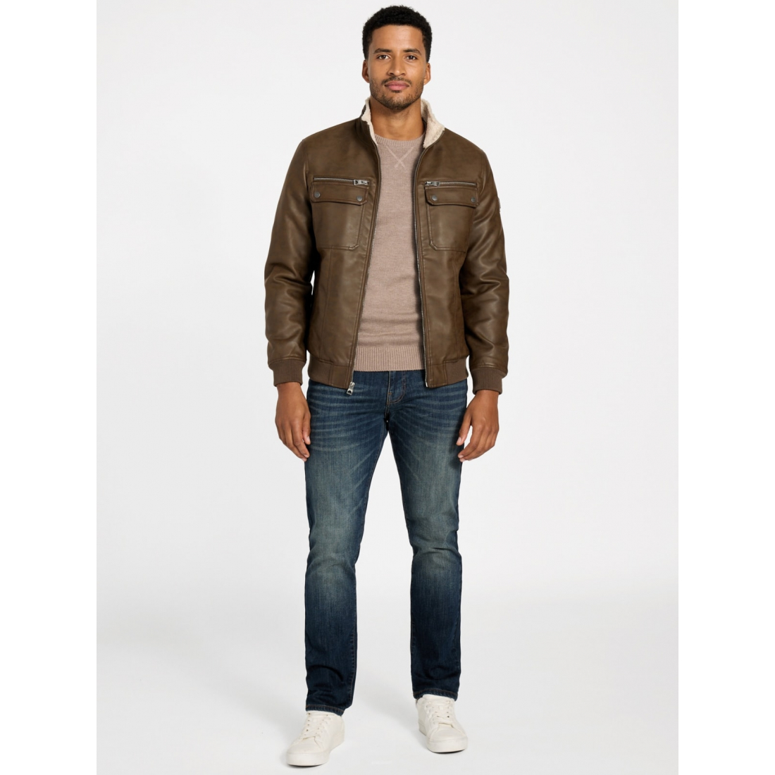 'Callen Faux-Leather Jacket' für Herren
