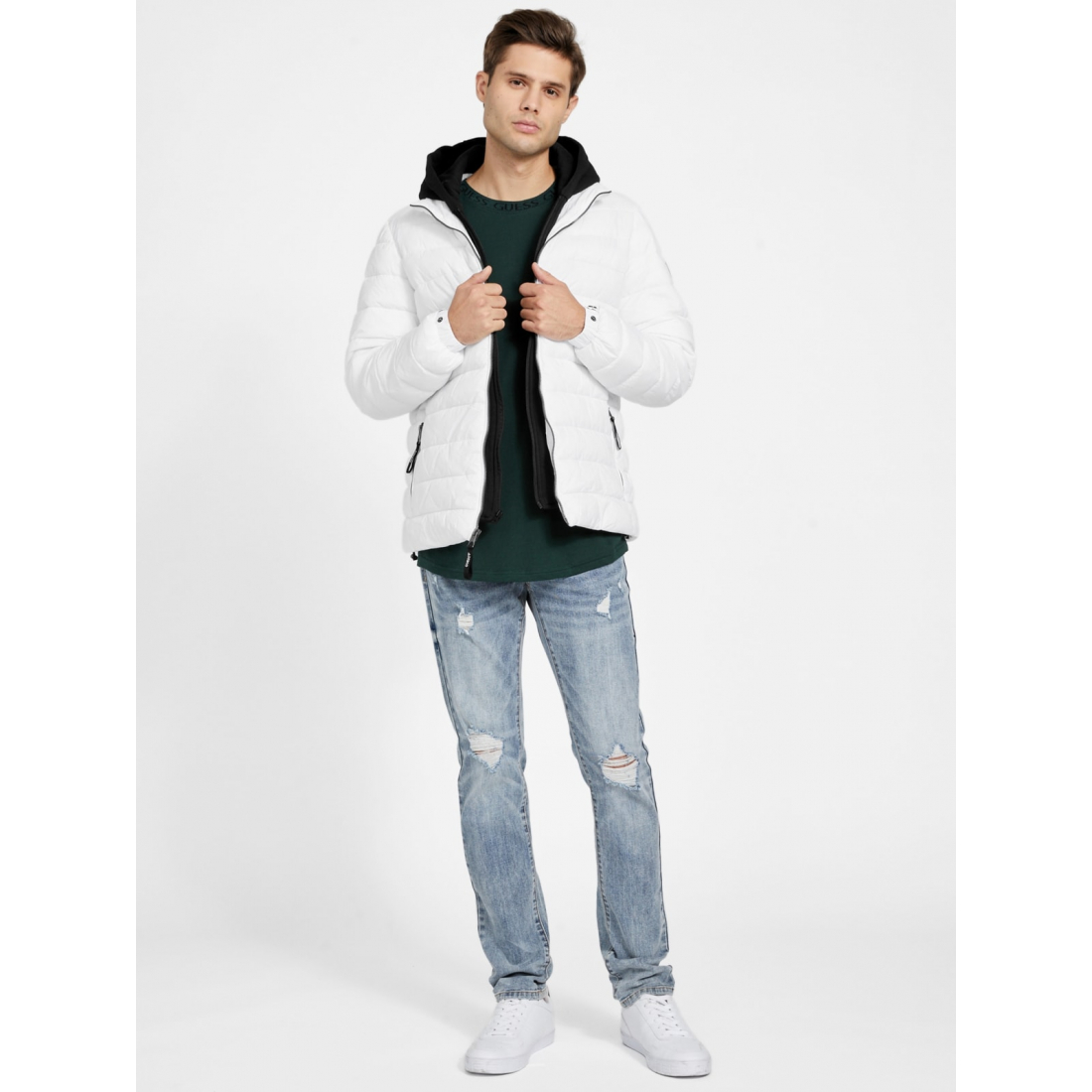 'Harrison Hooded Quilted Jacket' pour Hommes