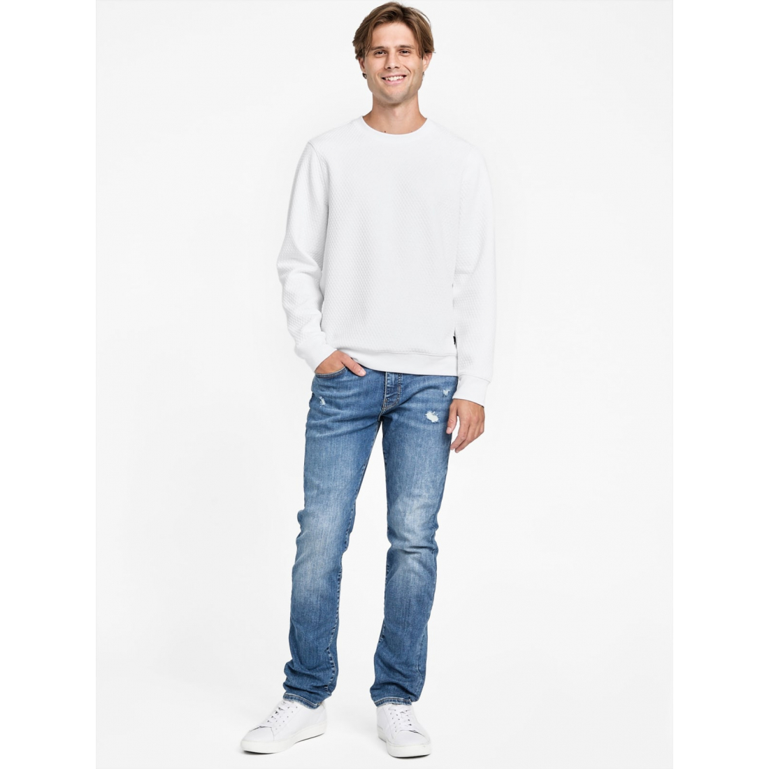 'Omar Jacquard Crewneck Pullover' pour Hommes