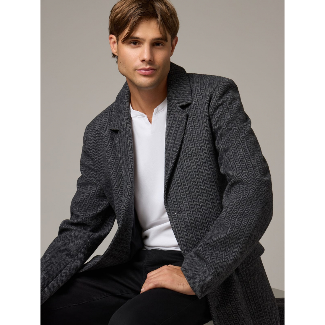 'Leonardo Wool-Blend Coat' pour Hommes