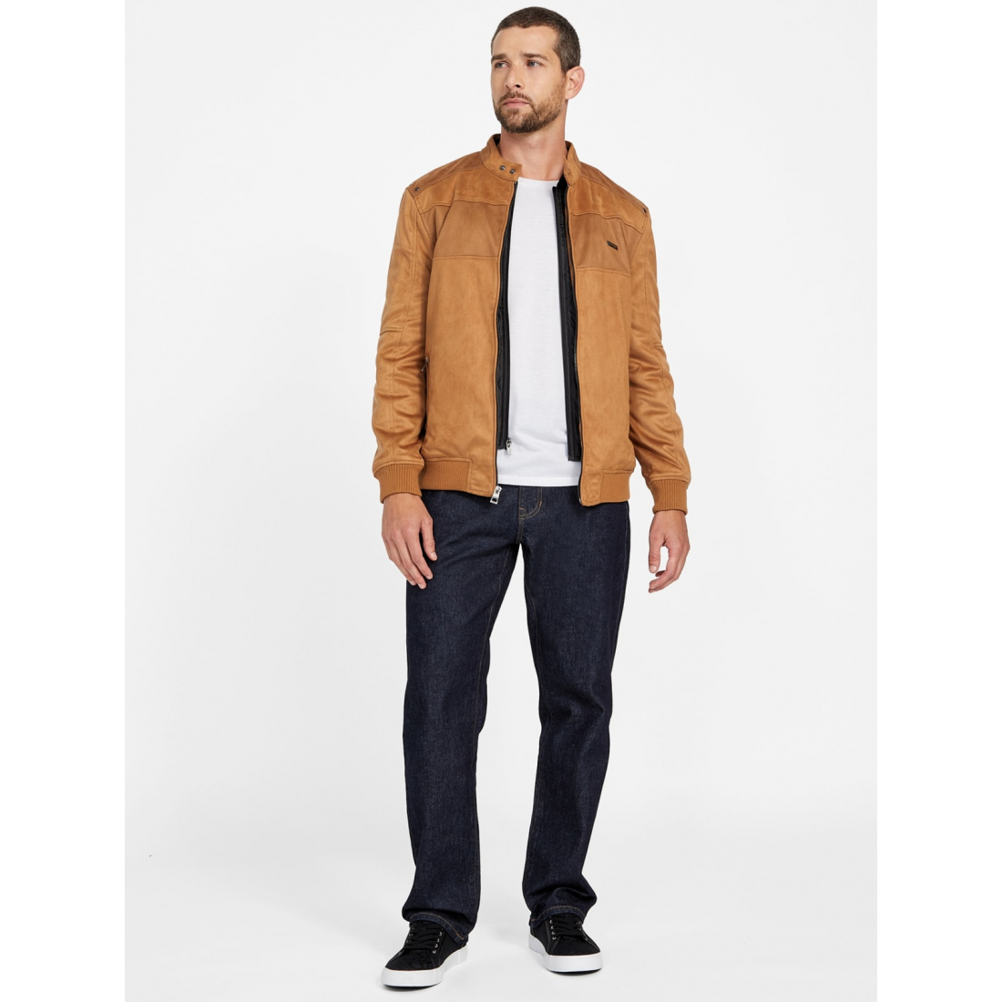 'Travis Faux-Suede Flight Jacket' pour Hommes