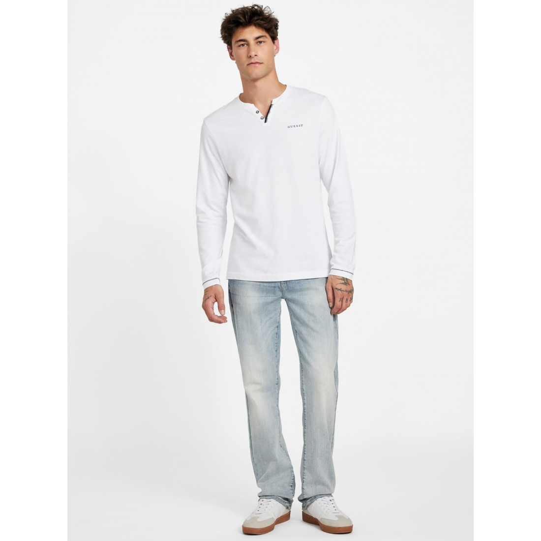'Ricardo Long-Sleeve Henley Tee' pour Hommes