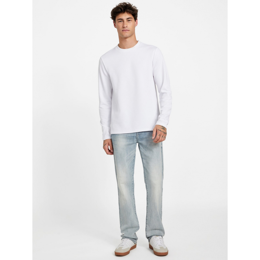 'Lucio Crewneck Long-Sleeve Tee' pour Hommes