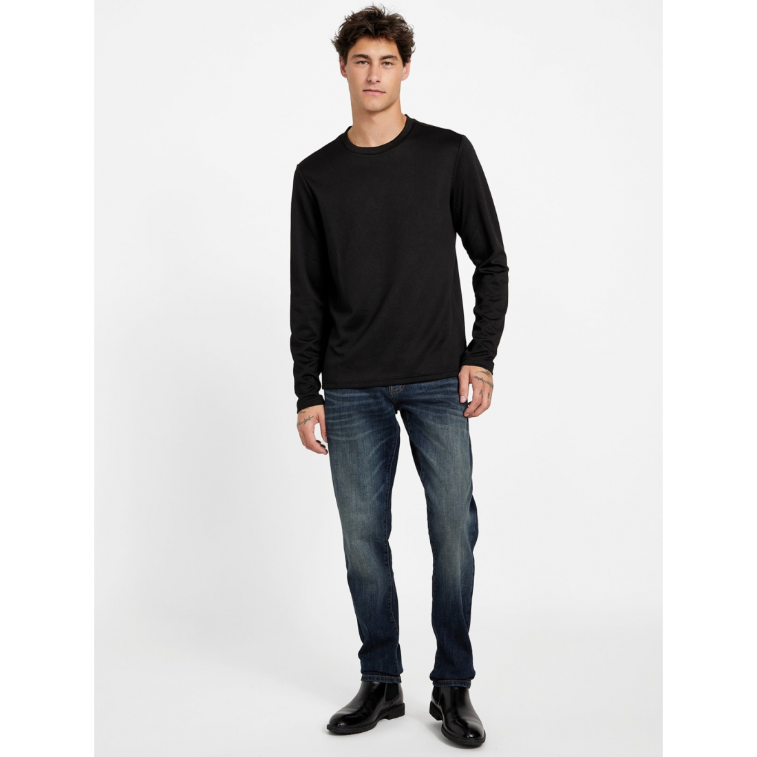 'Lucio Crewneck Long-Sleeve Tee' pour Hommes