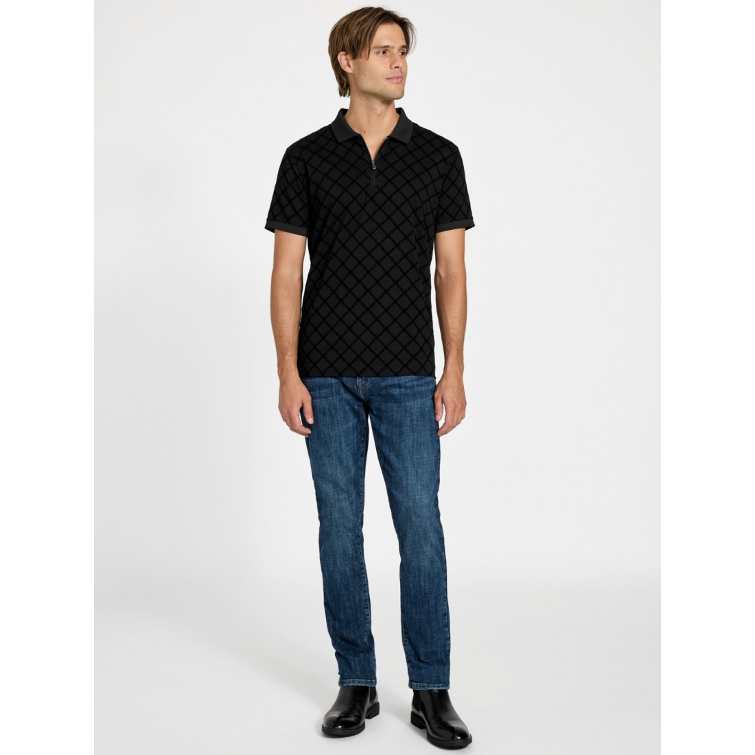 'Lucio Quarter-Zip Diamond Polo' für Herren