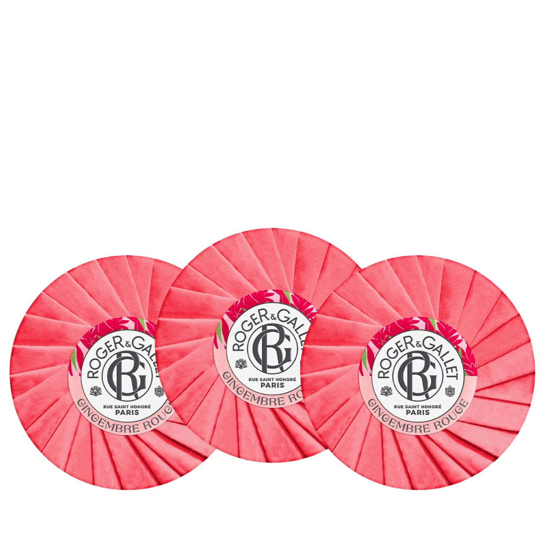 Pain de savon 'Gingembre Rouge' - 100 g, 3 Pièces