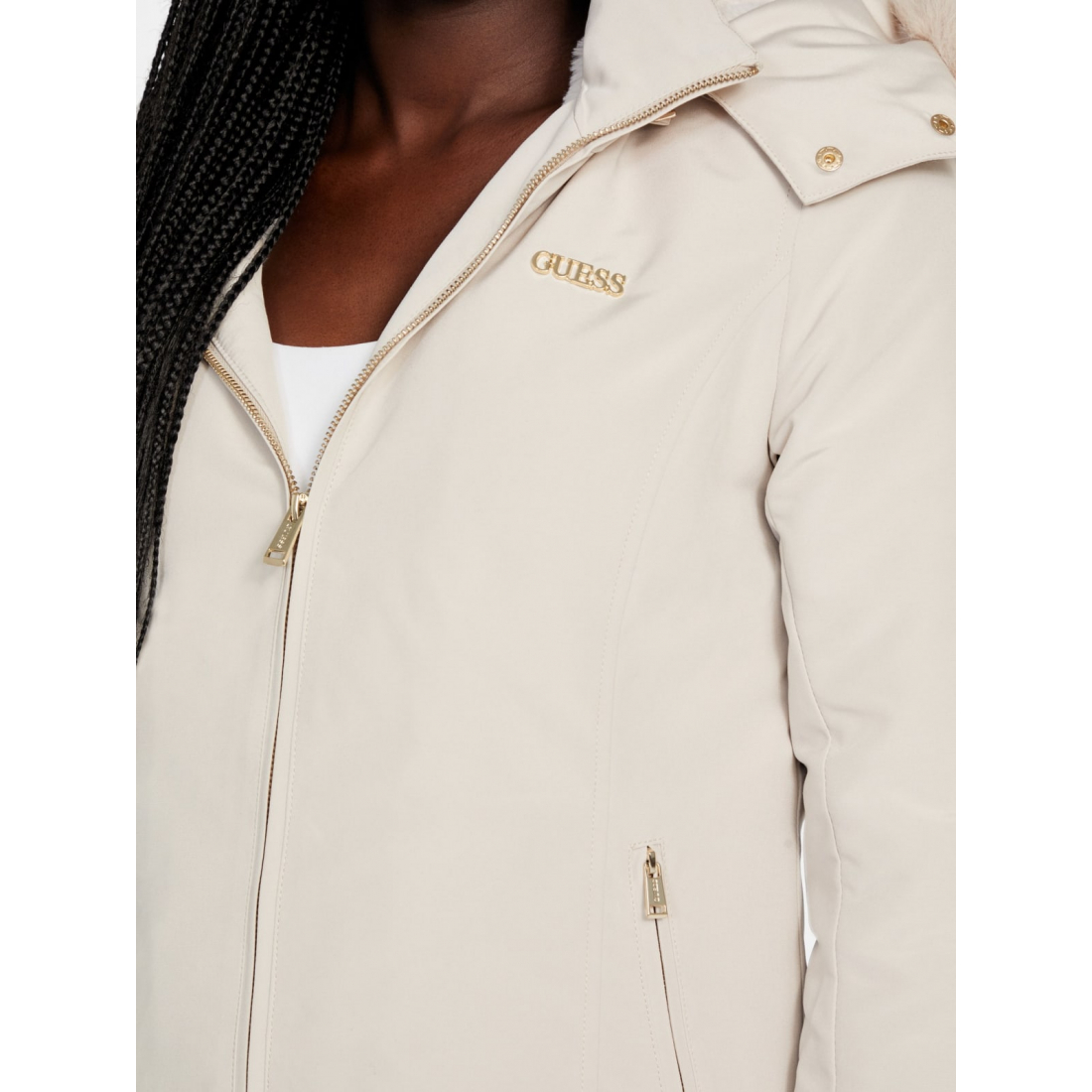 'Sammy Hooded Faux-Fur Jacket' pour Femmes