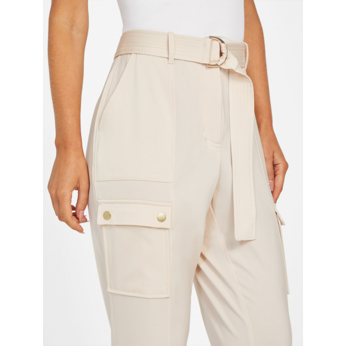 'Belinda Skinny Satin Cargo Pants' pour Femmes