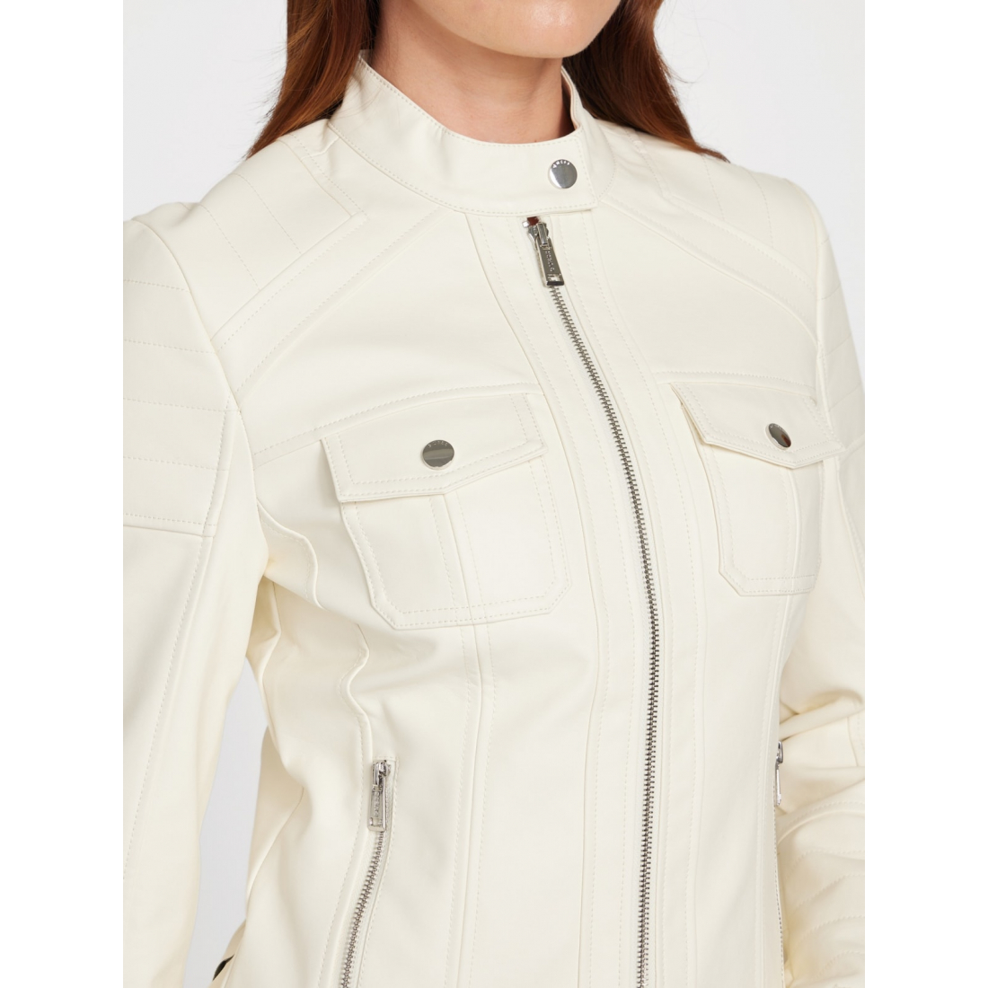 'Danelle Faux-Leather Moto Jacket' pour Femmes