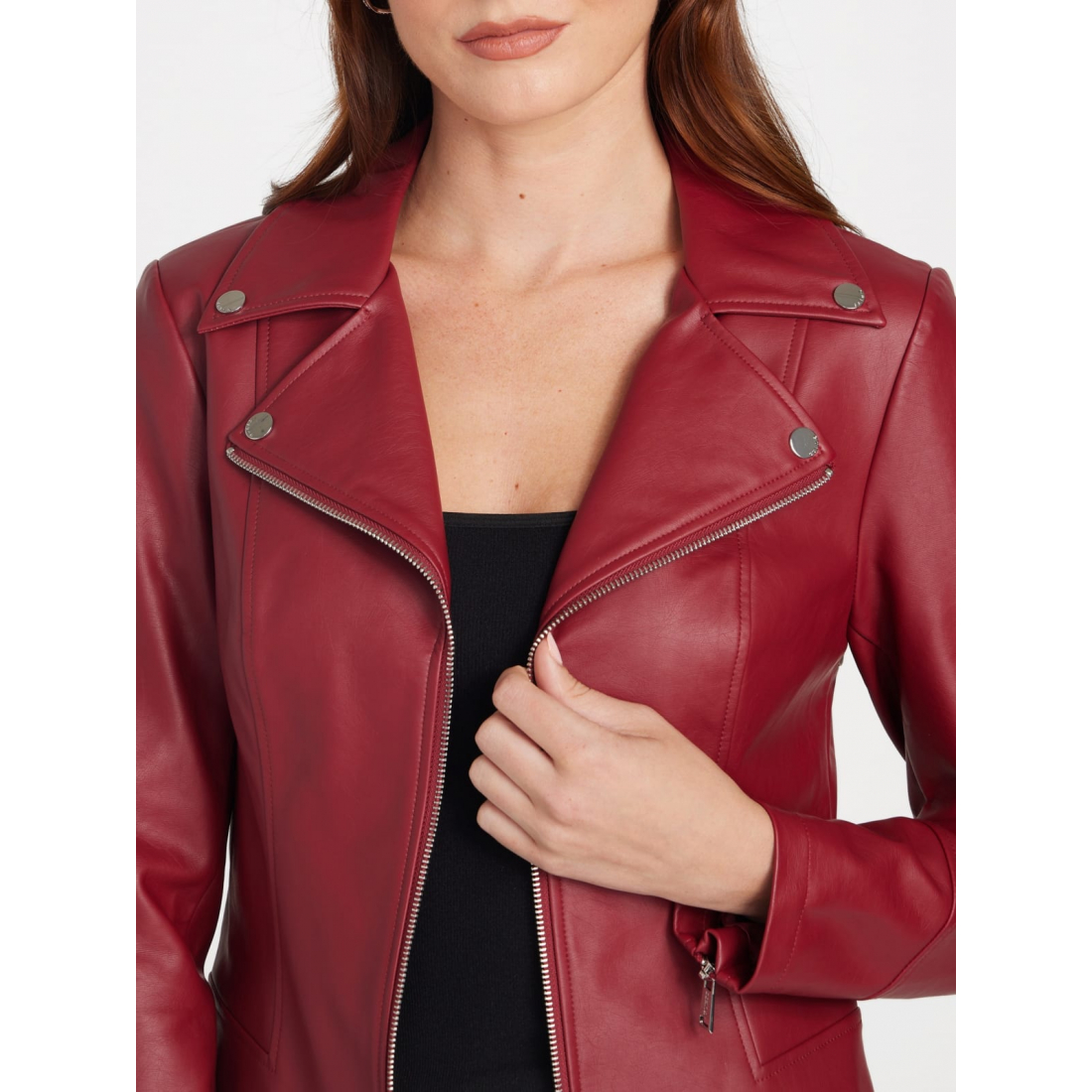 'Jacki Faux-Leather Jacket' pour Femmes