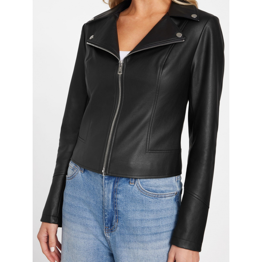 'Jacki Faux-Leather Jacket' pour Femmes